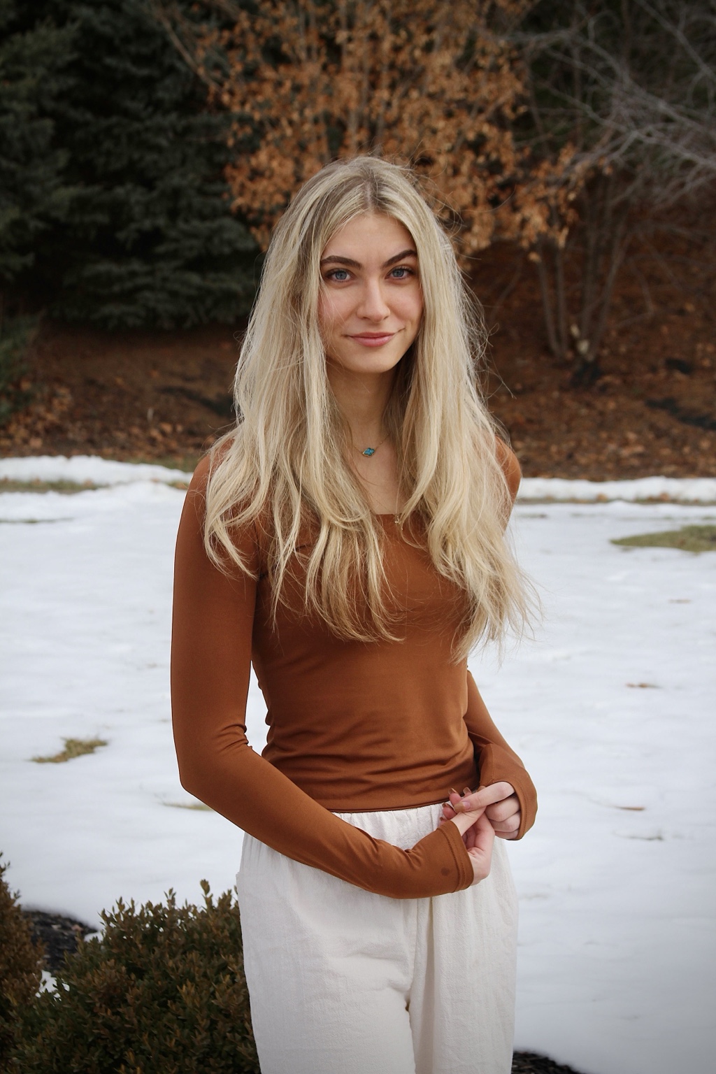 Outdoor winter portrait